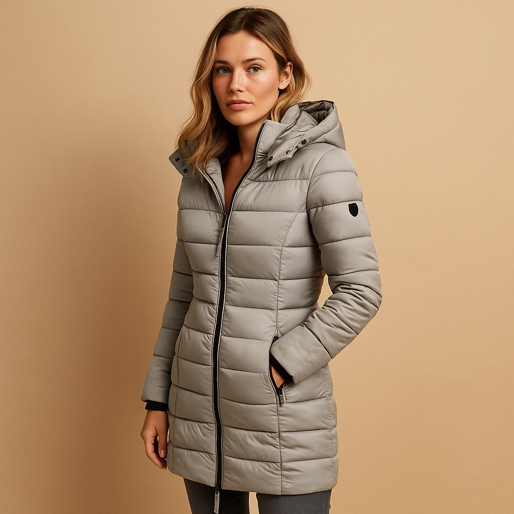 Damen Winterjacke mit Kapuze und tailliertem Schnitt - J&B - 2 - Jasminaboutique.com