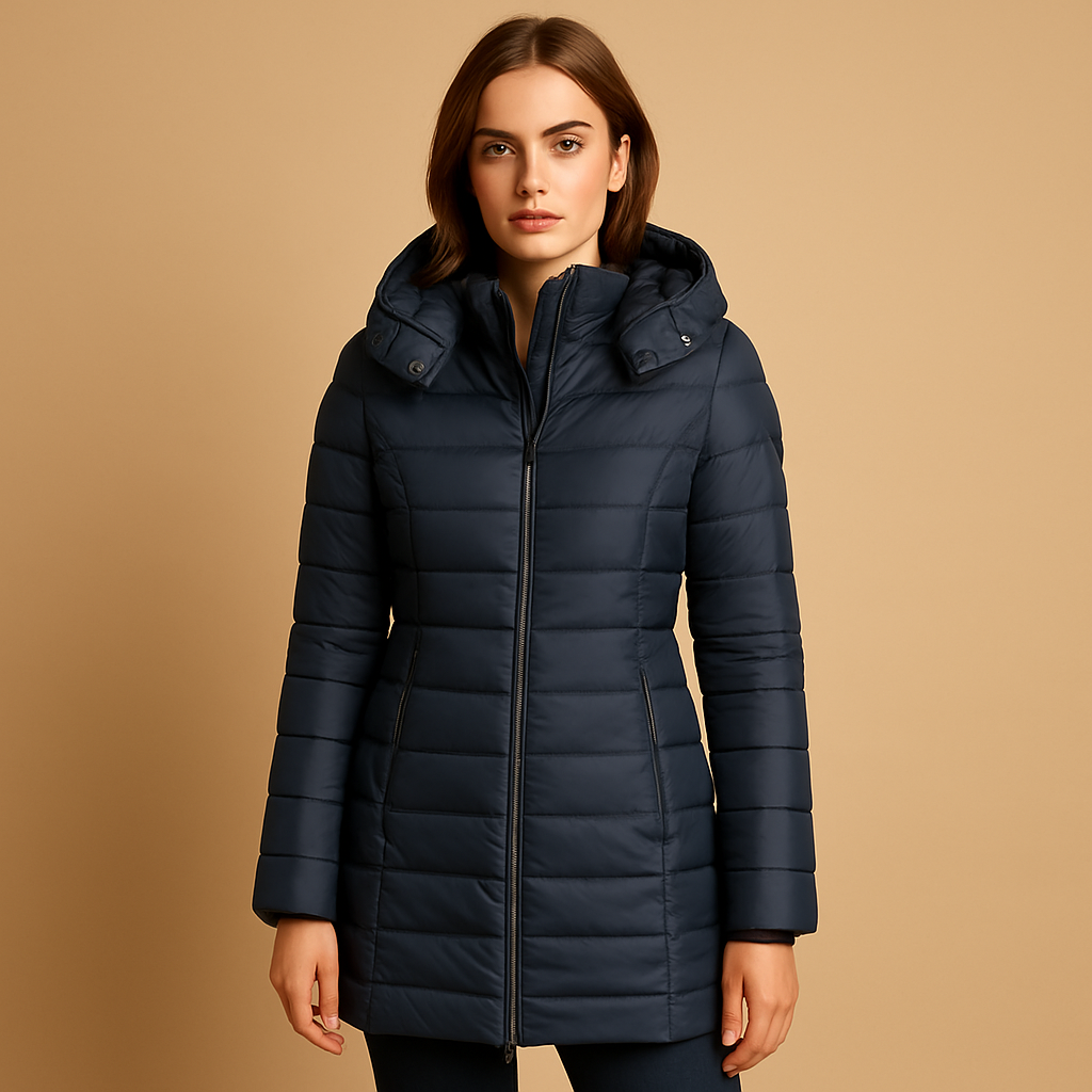 Damen Winterjacke mit Kapuze und tailliertem Schnitt - J&B - 4 - Jasminaboutique.com