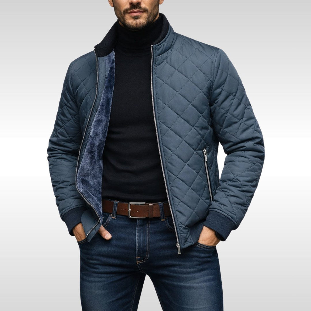 Herren Steppjacke mit modernem Schnitt und praktischen Taschen - J&B - 2 - Jasminaboutique.com