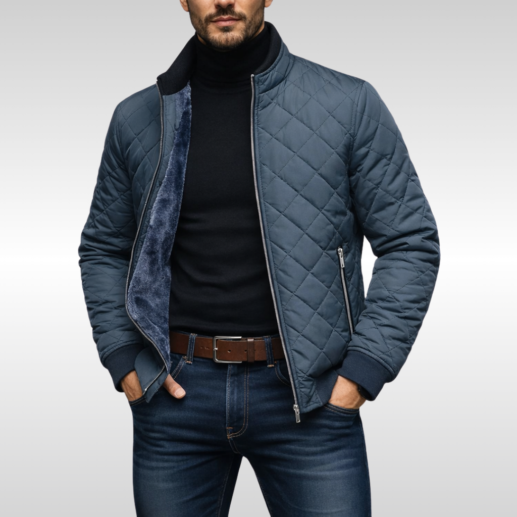 Steppjacke Herren mit modernem Schnitt und praktischen Taschen - J&B - 2 - Jasminaboutique.com