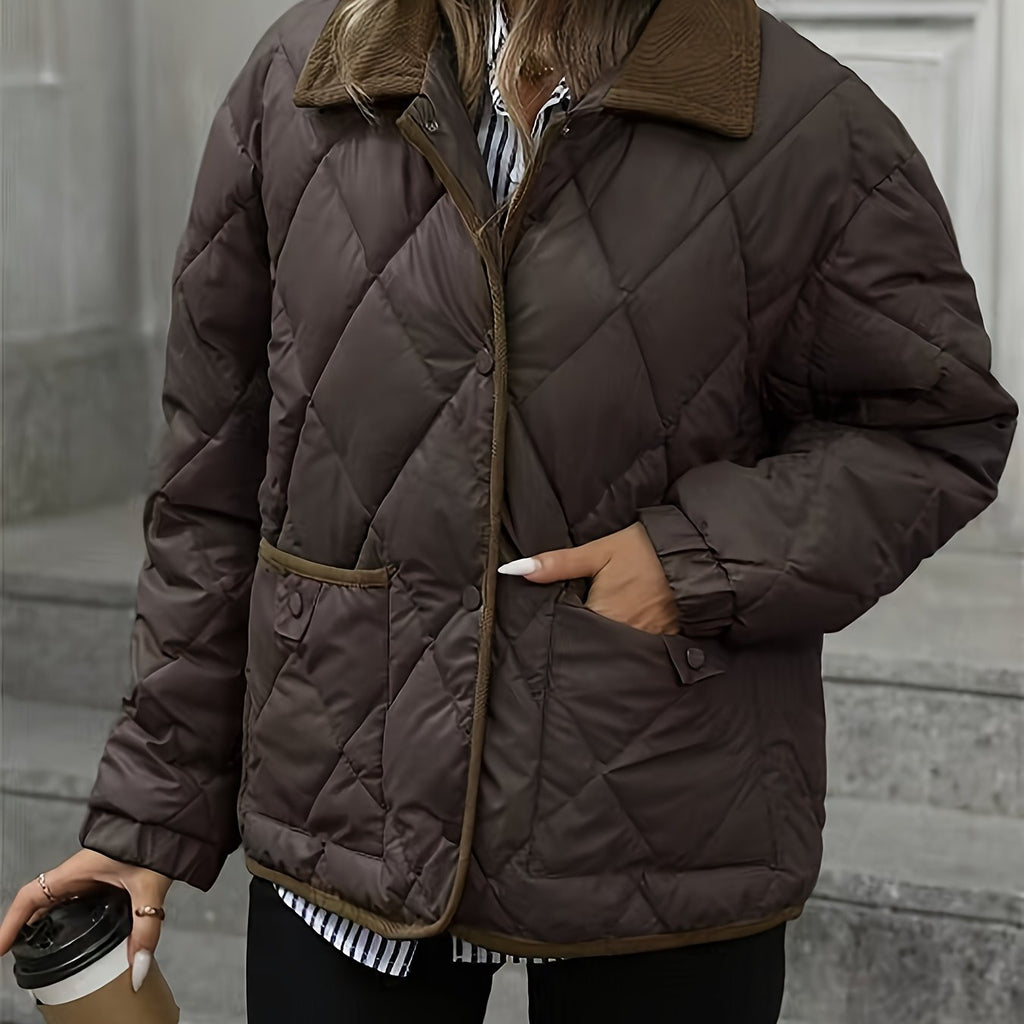 Jacke Damen mit Steppmuster und praktischen Taschen - J&B - 1 - Jasminaboutique.com