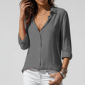 Bluse Damen mit klassischem Kragen und lässigem Schnitt - J&B - 1 - Jasminaboutique.com