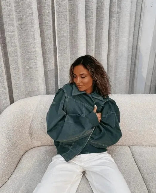 Damen Jacke mit Oversize-Schnitt und lässigem Design - J&B - 1 - Jasminaboutique.com