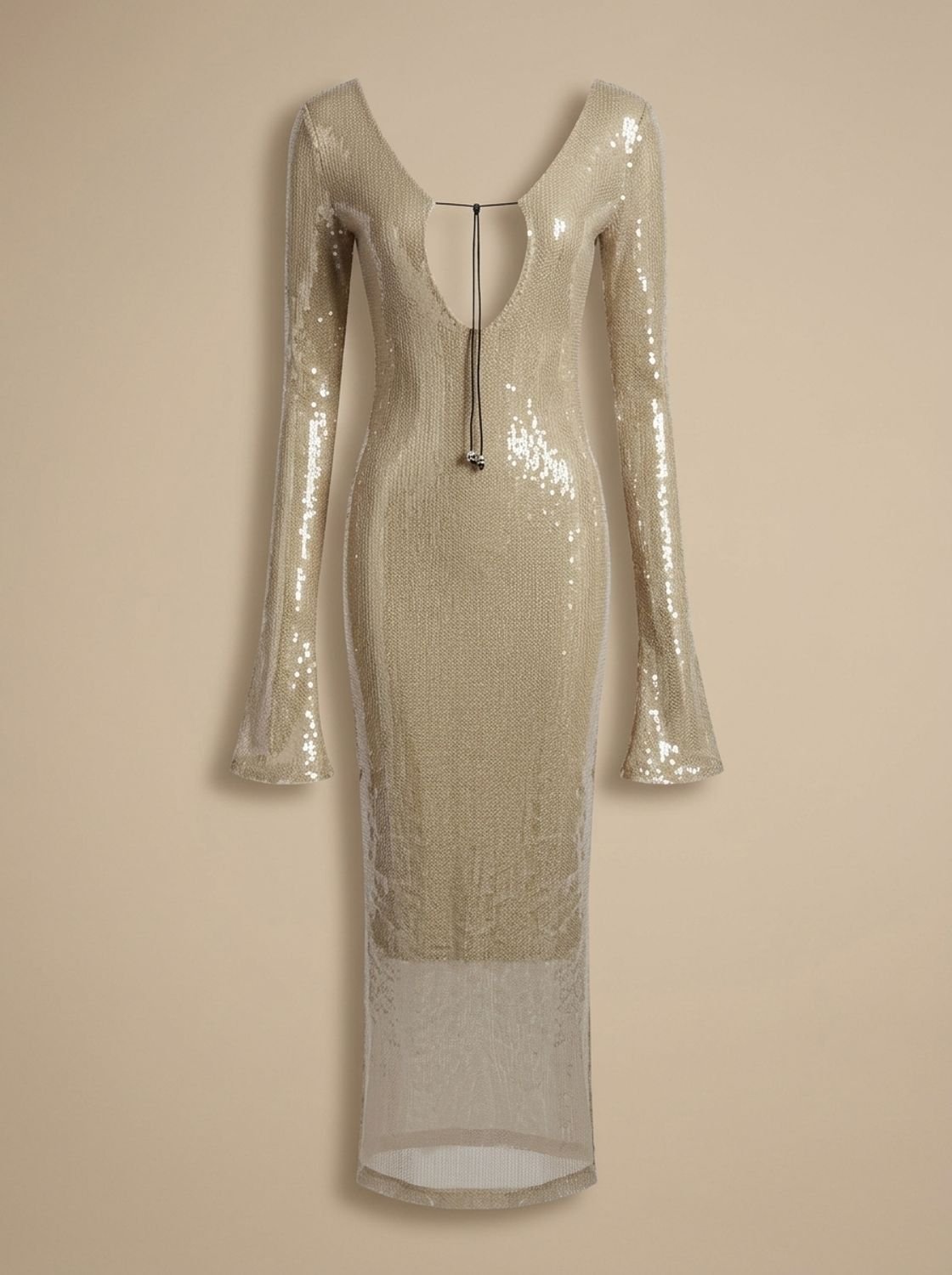 Maxikleid Damen mit V-Ausschnitt und Kordelzug - J&B - 12 - Jasminaboutique.com