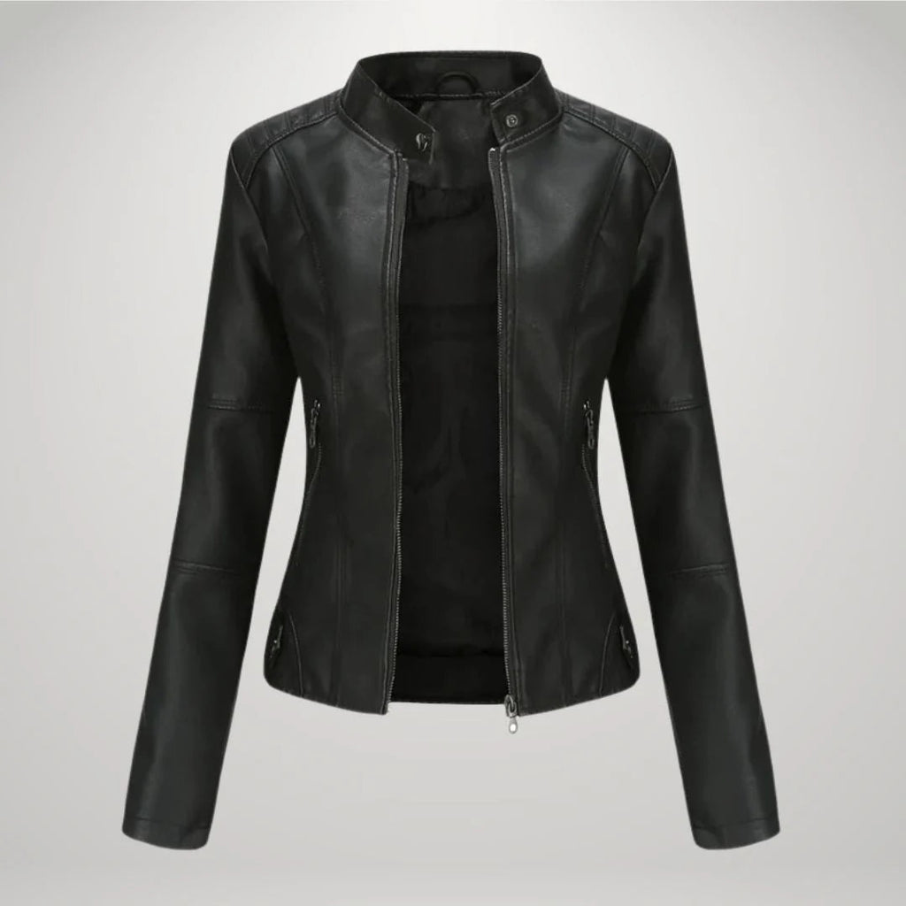 Damen Jacke mit tailliertem Schnitt und Stehkragen - J&B - 2 - Jasminaboutique.com
