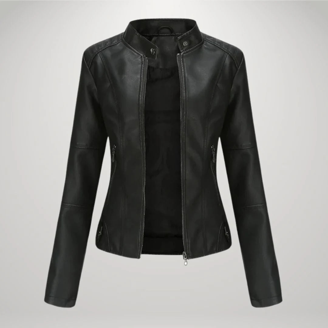 Damen Jacke mit tailliertem Schnitt und Stehkragen - J&B - 2 - Jasminaboutique.com