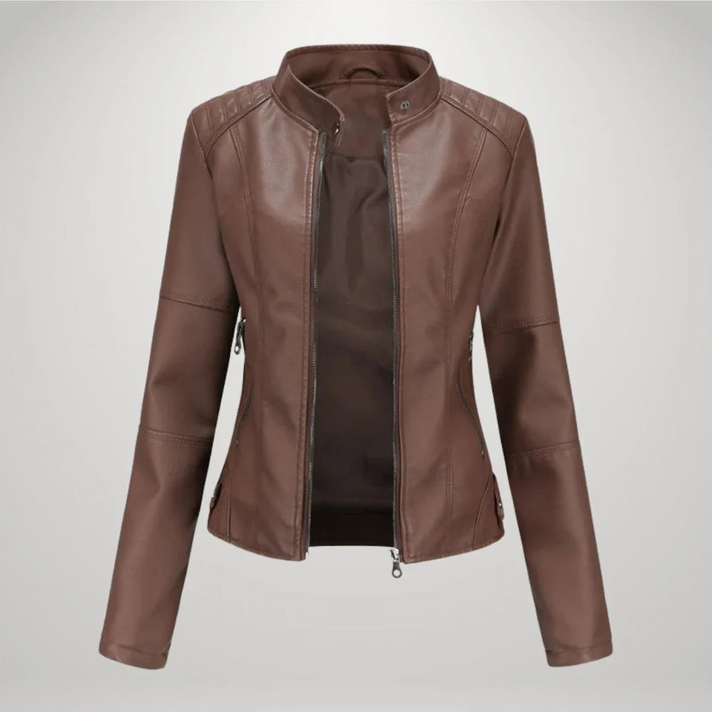 Damen Jacke mit tailliertem Schnitt und Stehkragen - J&B - 9 - Jasminaboutique.com
