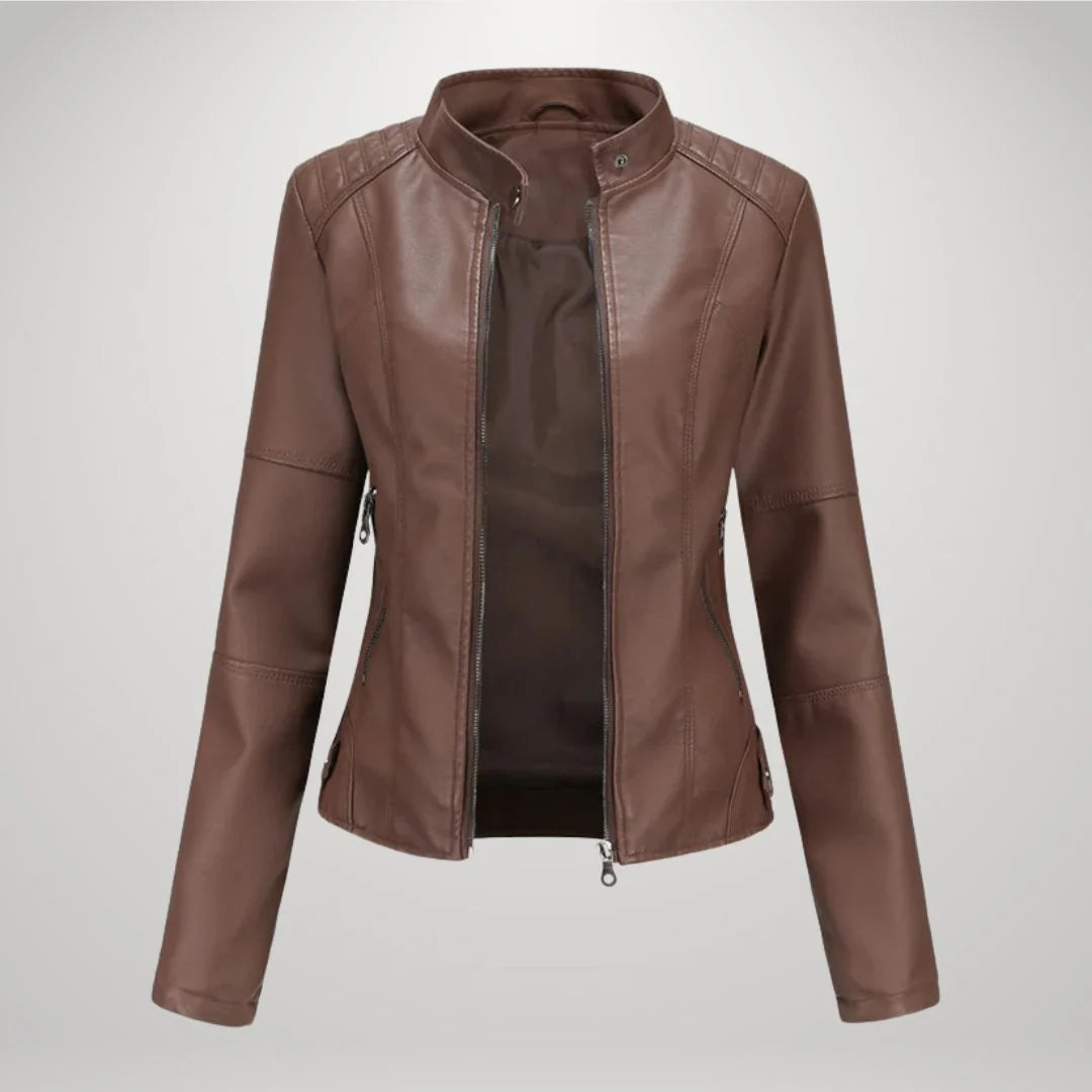 Damen Jacke mit tailliertem Schnitt und Stehkragen - J&B - 9 - Jasminaboutique.com