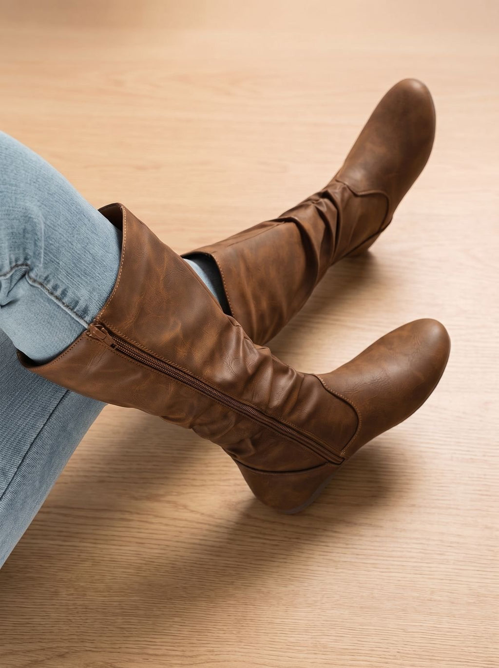 Stiefel Damen mit lässigem Schnitt und seitlichem Reißverschluss - J&B - 2 - Jasminaboutique.com