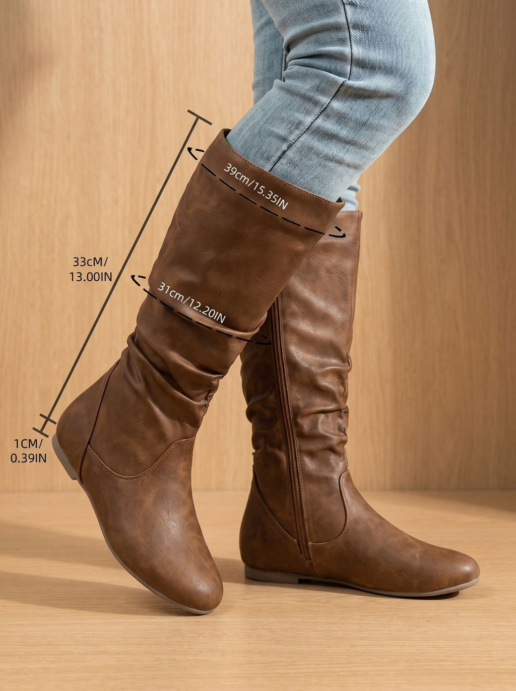 Stiefel Damen mit lässigem Schnitt und seitlichem Reißverschluss - J&B - 5 - Jasminaboutique.com