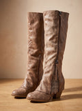 Stiefel Damen mit Blockabsatz und seitlichem Reißverschluss - J&B - 1 - Jasminaboutique.com
