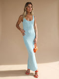 Maxikleid Damen mit Rundhalsausschnitt und figurbetontem Schnitt - J&B - 1 - Jasminaboutique.com
