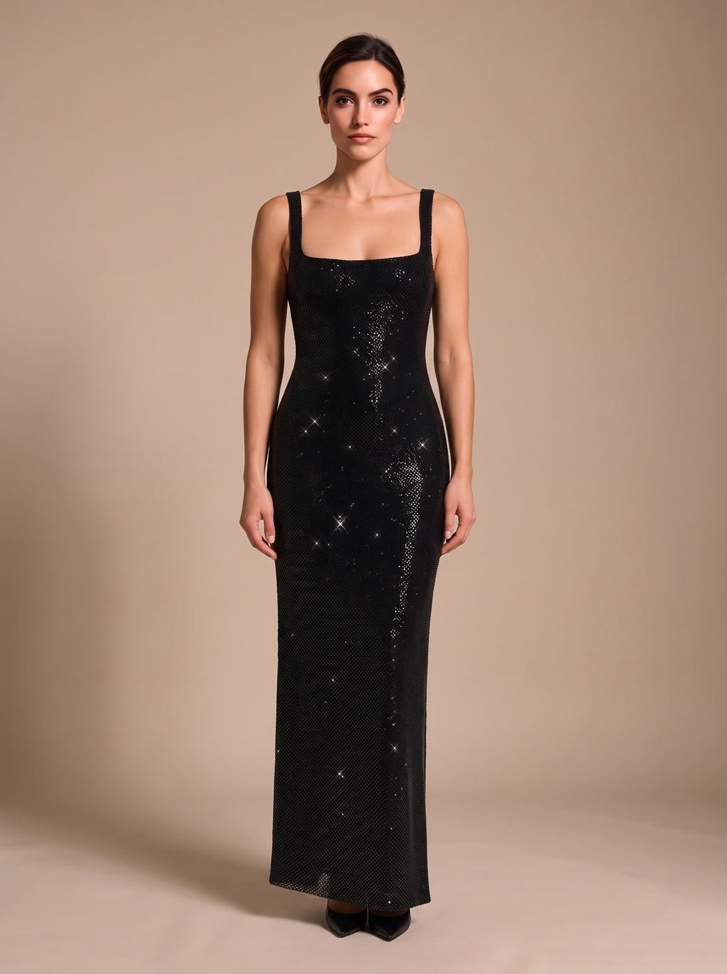 Maxikleid Damen mit offener Rückseite und schmaler Silhouette - J&B - 4 - Jasminaboutique.com