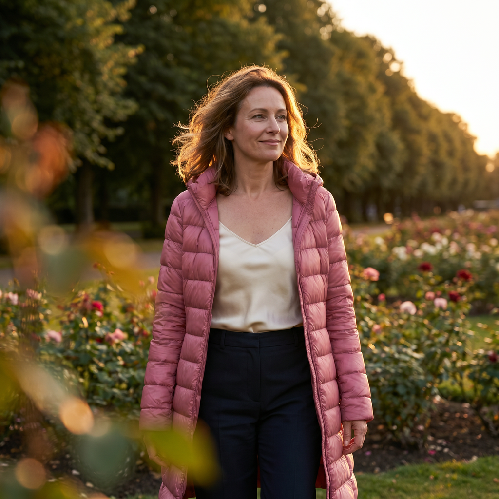 Damen Steppjacke mit Kapuze, taillierter Schnitt & praktischen Details - J&B - 4 - Jasminaboutique.com