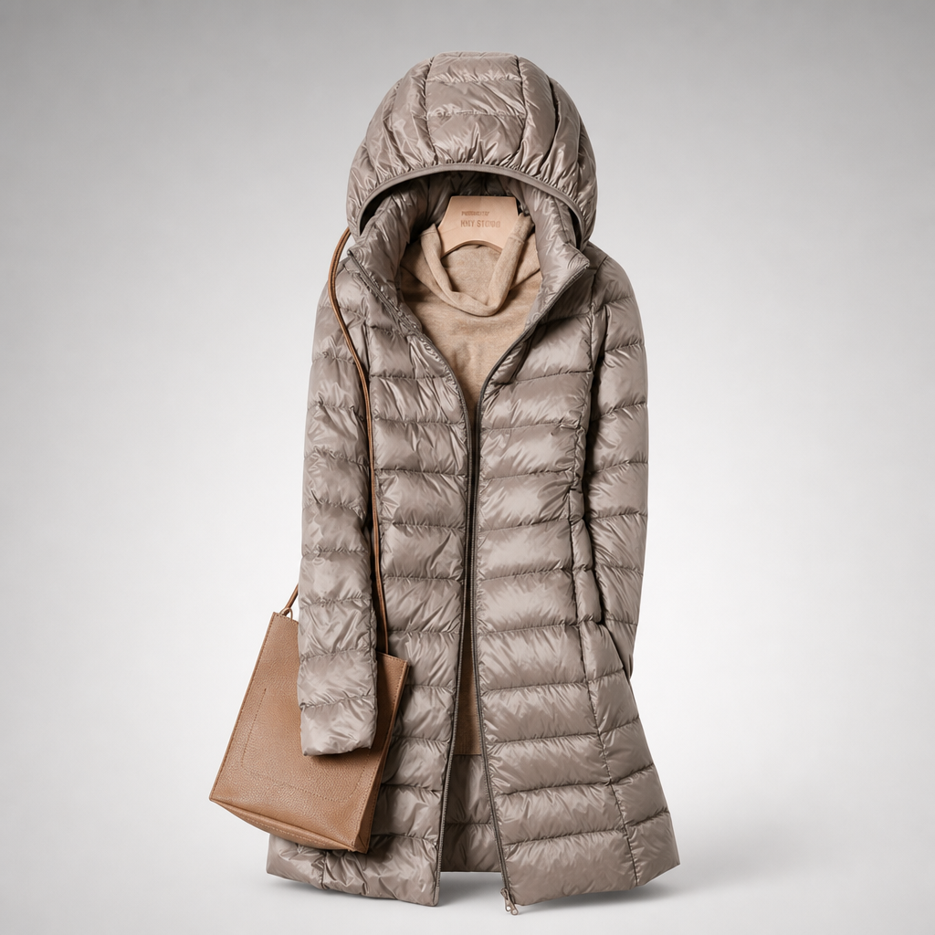 Damen Steppjacke mit Kapuze, taillierter Schnitt & praktischen Details - J&B - 5 - Jasminaboutique.com