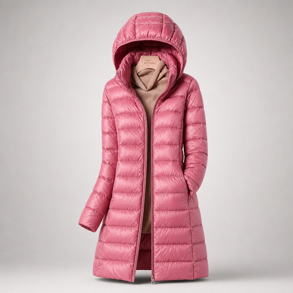 Damen Steppjacke mit Kapuze, taillierter Schnitt & praktischen Details - J&B - 8 - Jasminaboutique.com