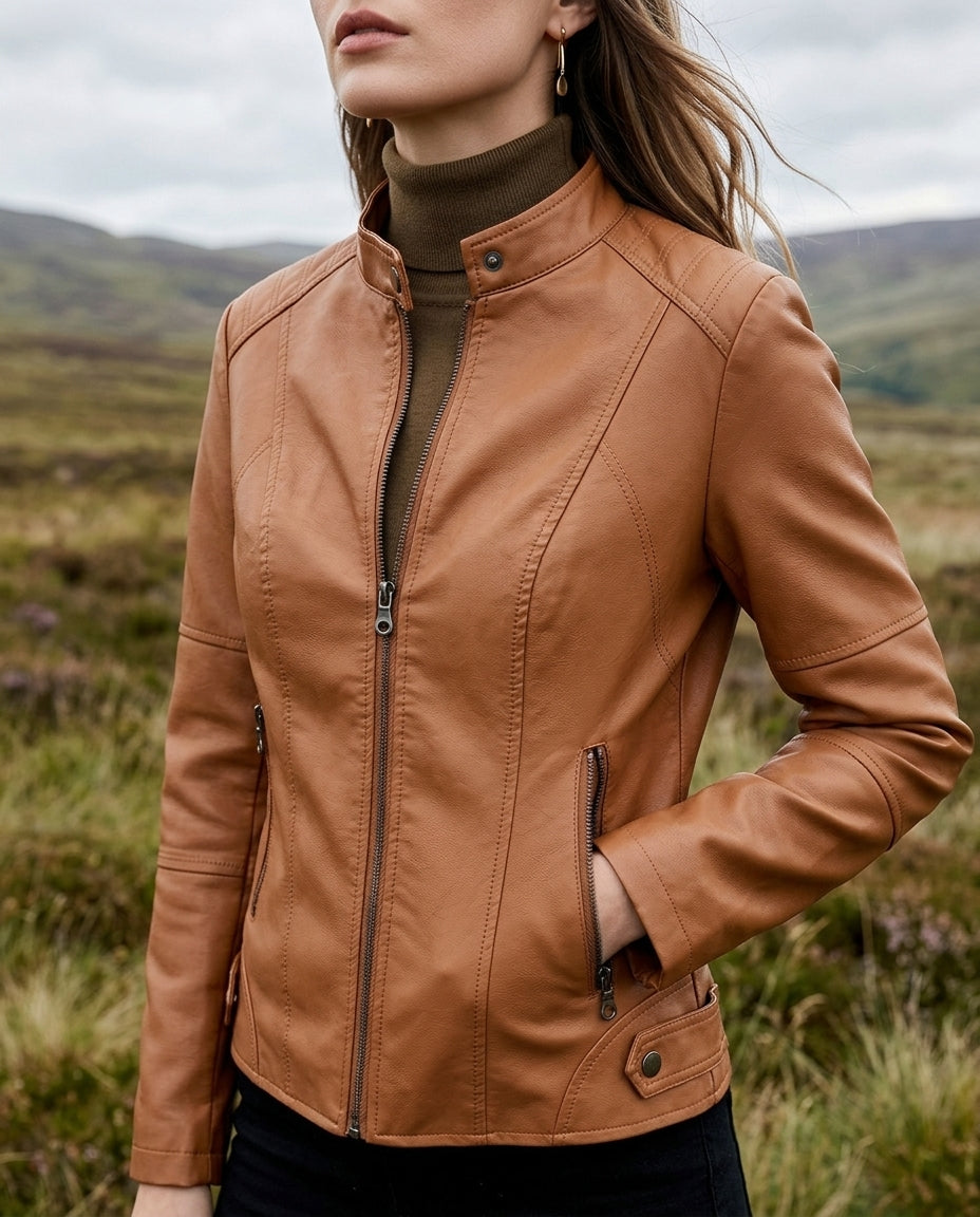 Damen Jacke mit Stehkragen und tailliertem Schnitt - J&B - 1 - Jasminaboutique.com