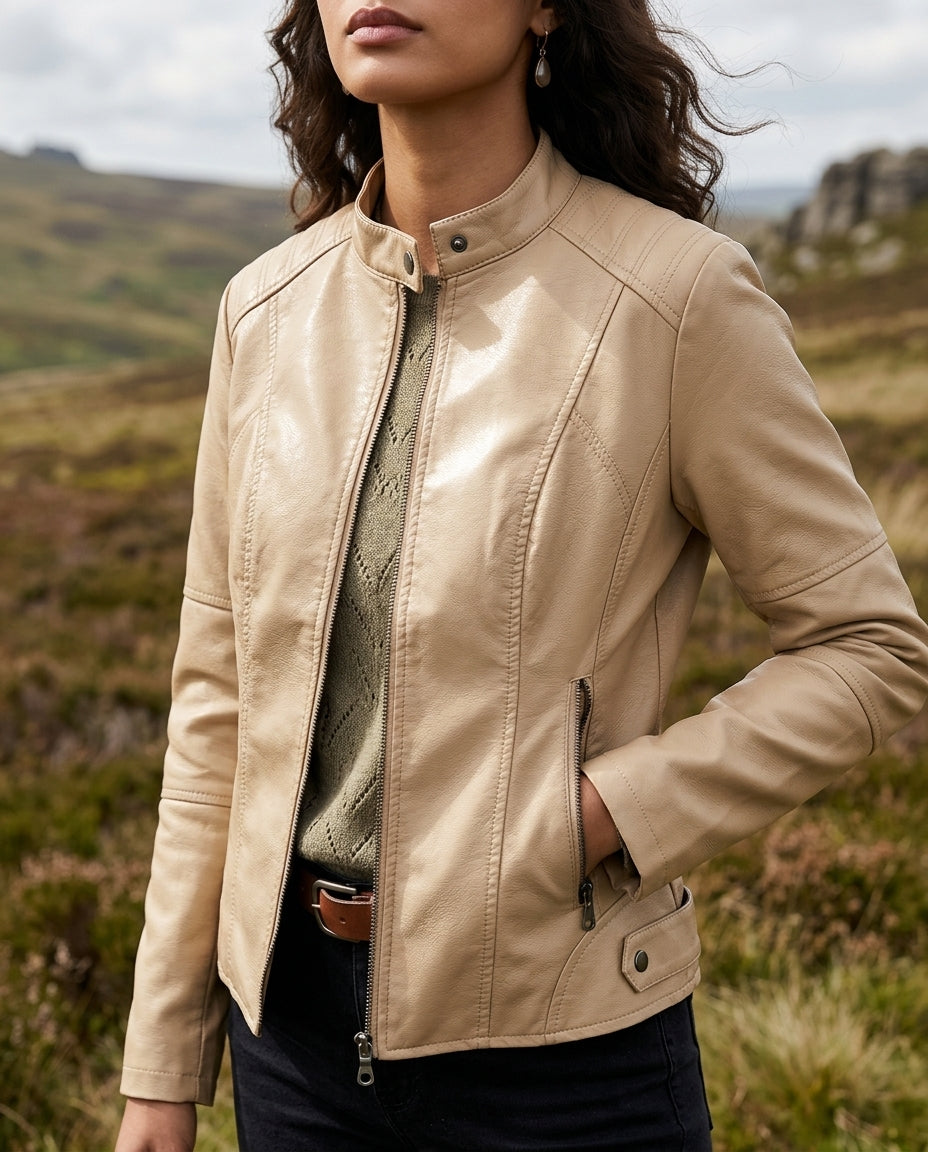 Damen Jacke mit Stehkragen und tailliertem Schnitt - J&B - 2 - Jasminaboutique.com