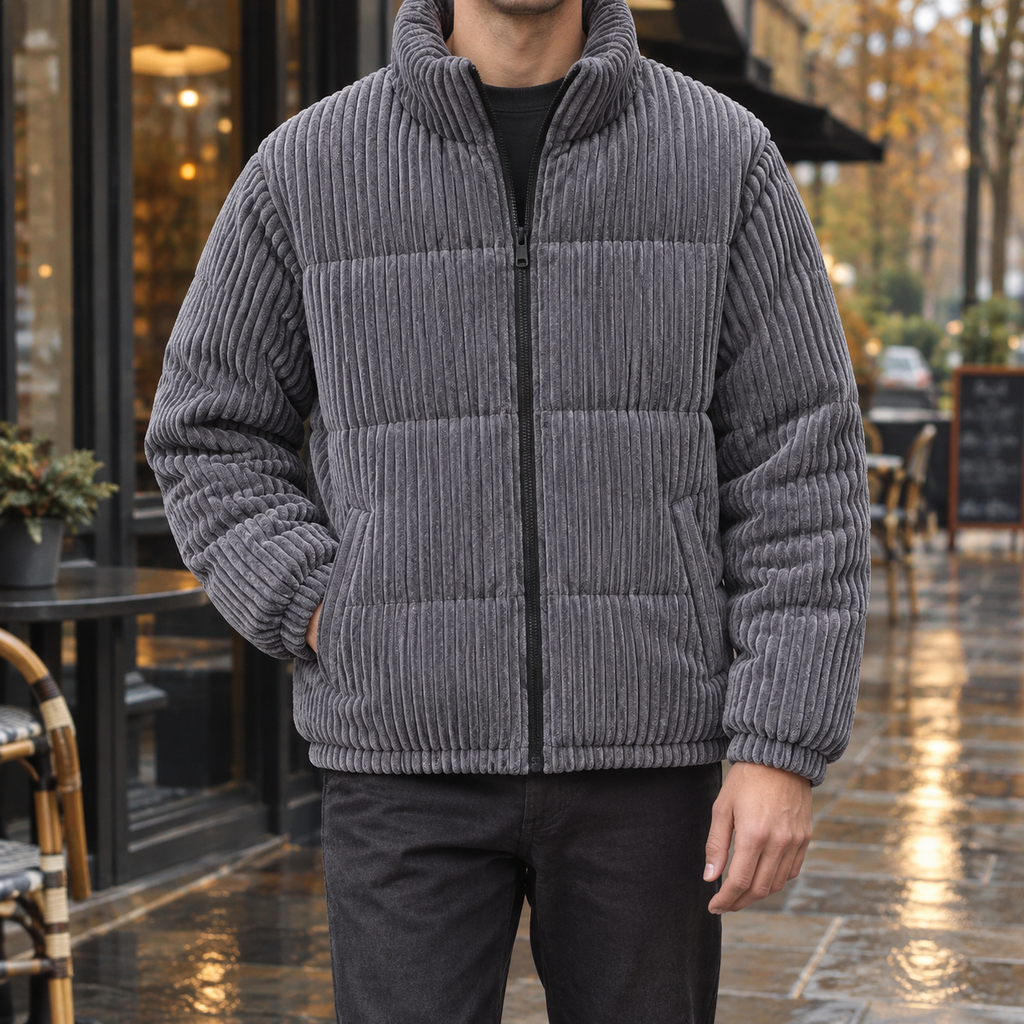 Jacket Herren mit Stehkragen und Reißverschluss - J&B - 1 - Jasminaboutique.com