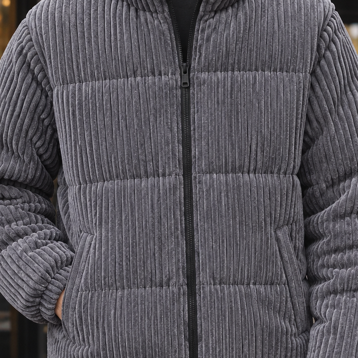 Jacket Herren mit Stehkragen und Reißverschluss - J&B - 2 - Jasminaboutique.com
