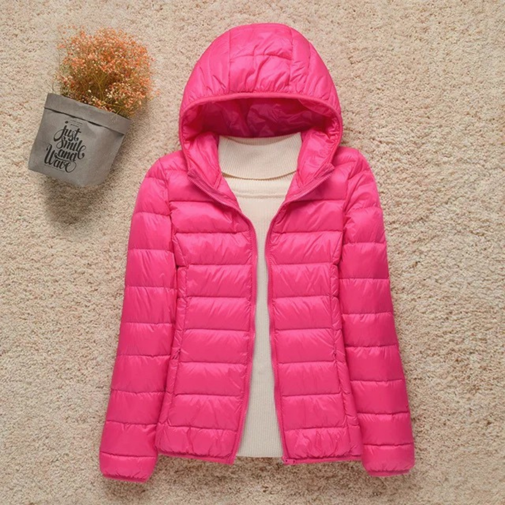 Damen Jacke - Schlichte Steppoptik mit hohem Kragen - J&B - 2 - Jasminaboutique.com