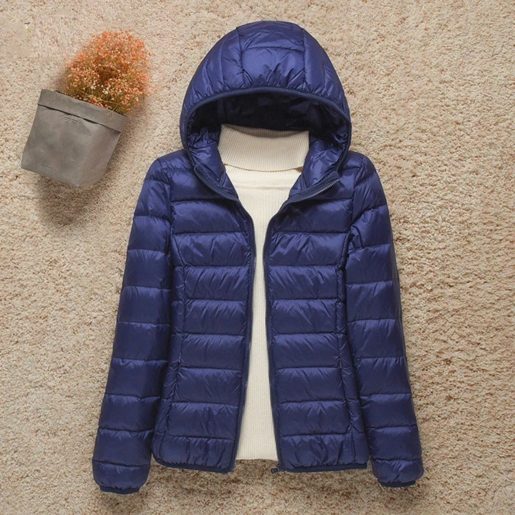 Damen Jacke - Schlichte Steppoptik mit hohem Kragen - J&B - 7 - Jasminaboutique.com