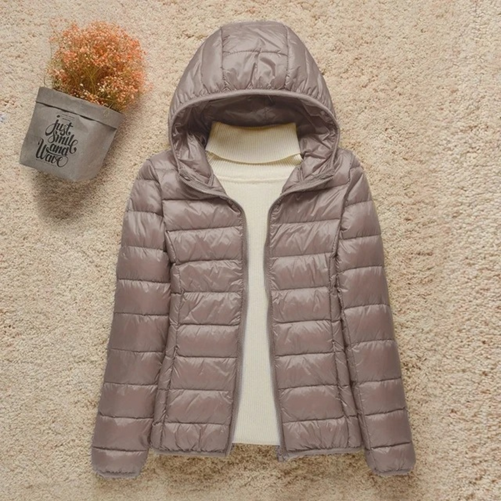 Damen Jacke - Schlichte Steppoptik mit hohem Kragen - J&B - 8 - Jasminaboutique.com
