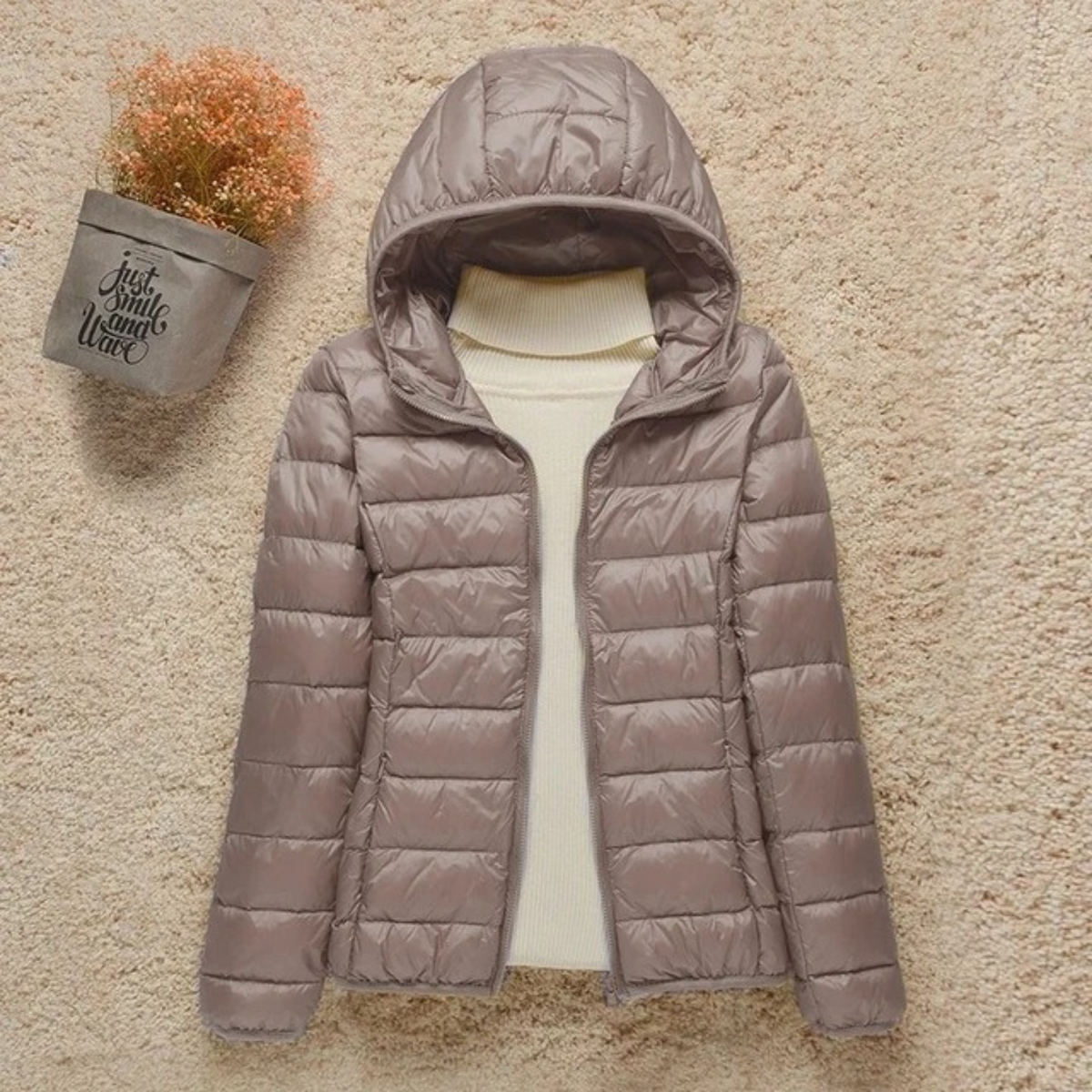 Damen Jacke - Schlichte Steppoptik mit hohem Kragen - J&B - 8 - Jasminaboutique.com