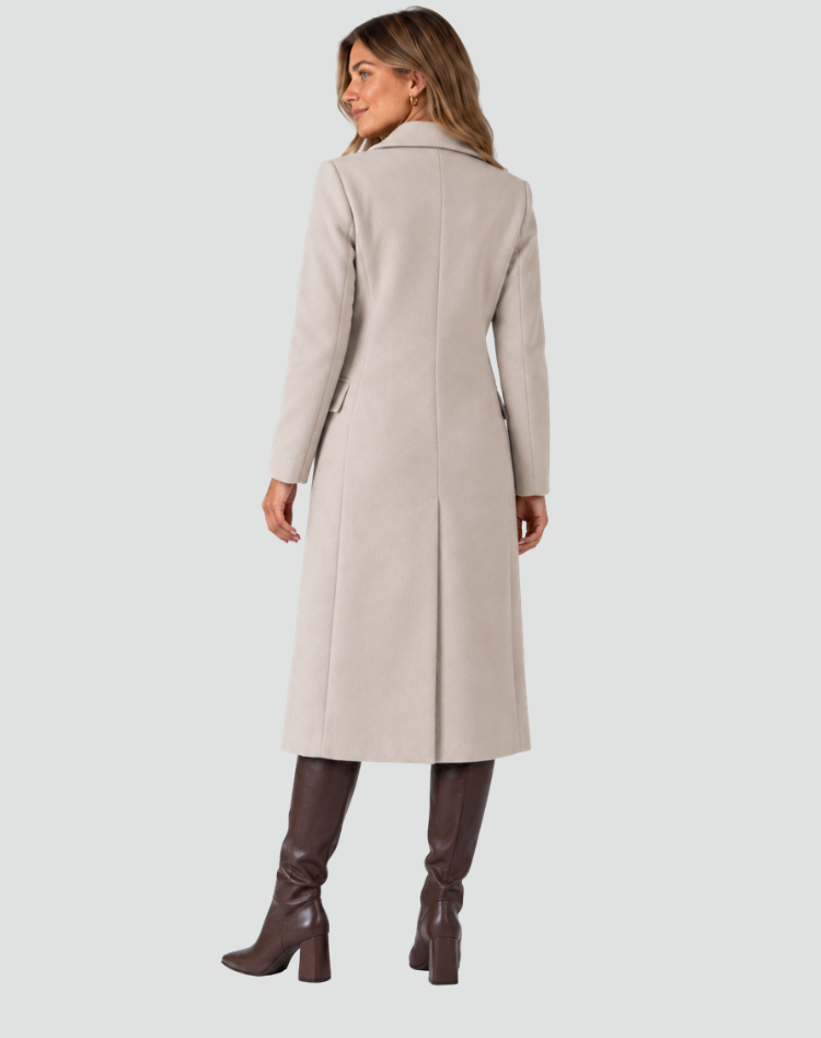 Damen Mantel - Klassischer Schnitt mit doppelter Knopfleiste - J&B - 11 - Jasminaboutique.com