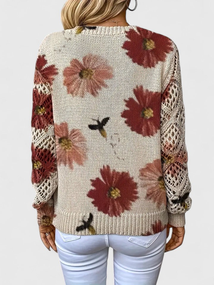 Pullover Damen mit V-Ausschnitt und strukturiertem Schnitt - J&B - 19 - Jasminaboutique.com