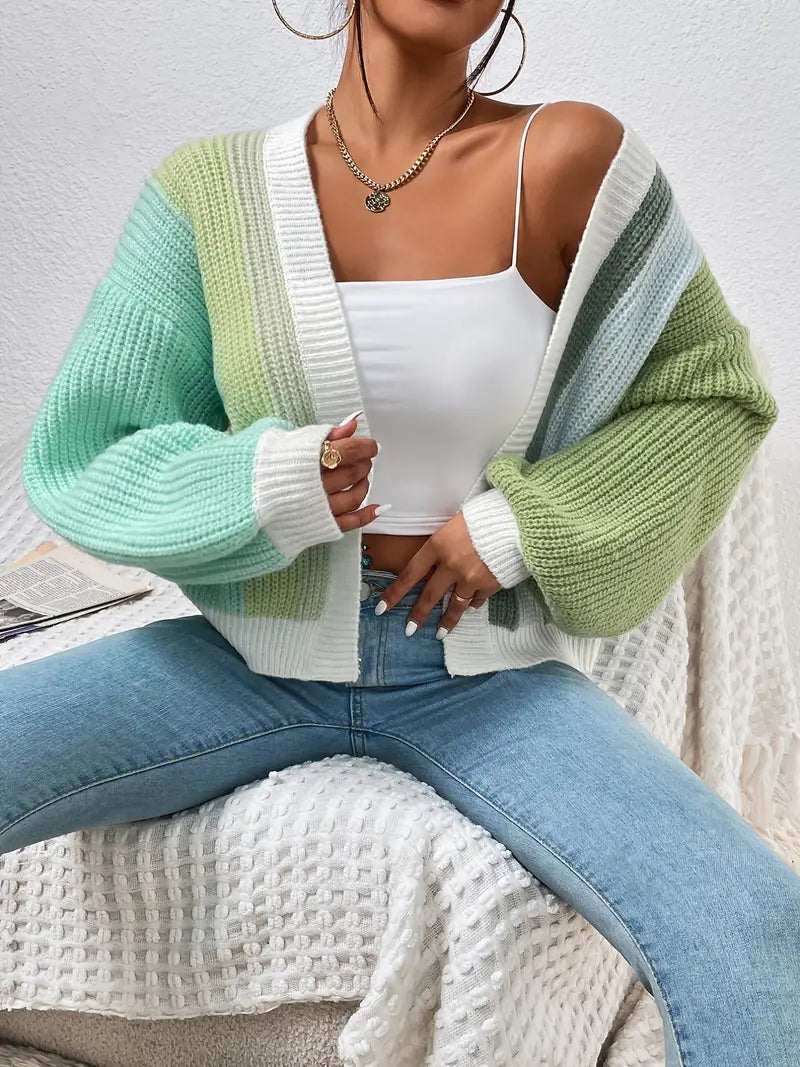 Damen Cardigan mit weitem Schnitt und lässigem Look - J&B - 12 - Jasminaboutique.com
