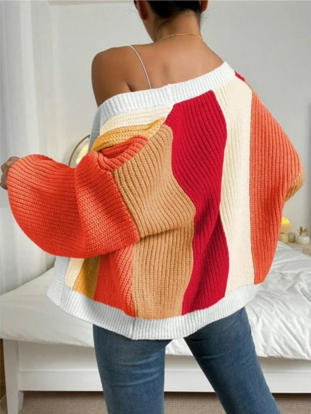 Damen Cardigan mit weitem Schnitt und lässigem Look - J&B - 14 - Jasminaboutique.com