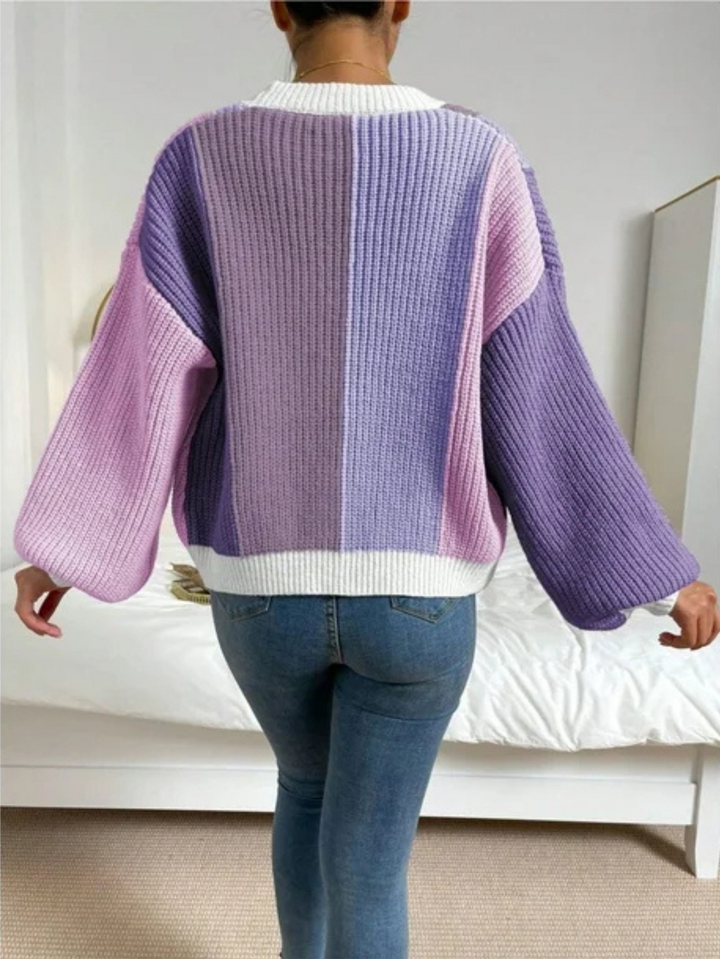 Damen Cardigan mit weitem Schnitt und lässigem Look - J&B - 17 - Jasminaboutique.com