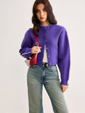 Cardigan Damen - Lässiger Schnitt mit Knopfverschluss - J&B - 2 - Jasminaboutique.com