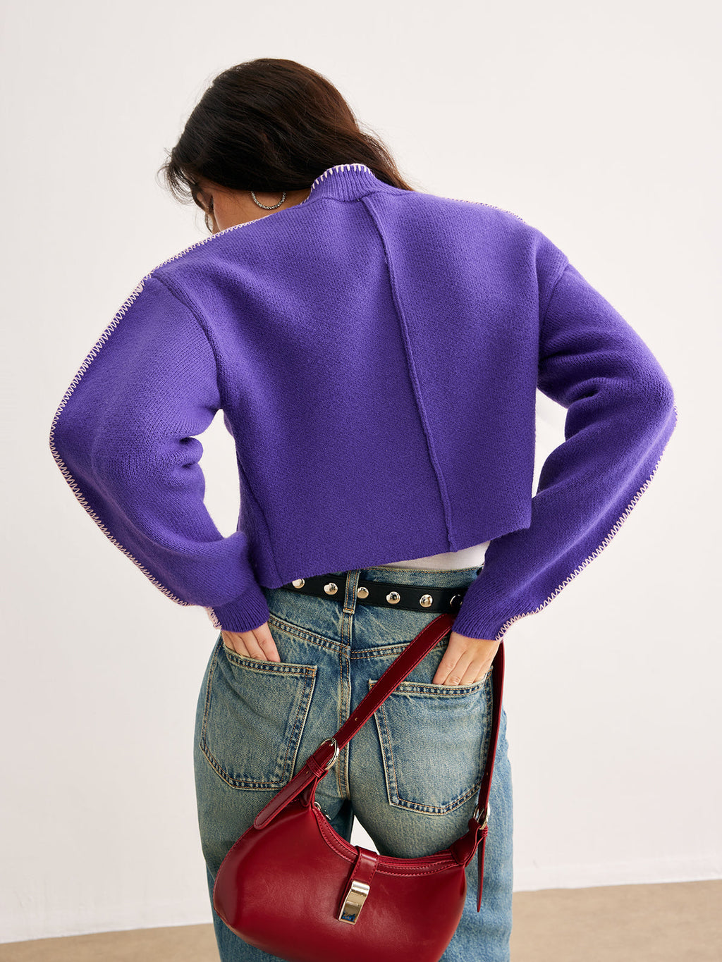 Cardigan Damen - Lässiger Schnitt mit Knopfverschluss - J&B - 5 - Jasminaboutique.com