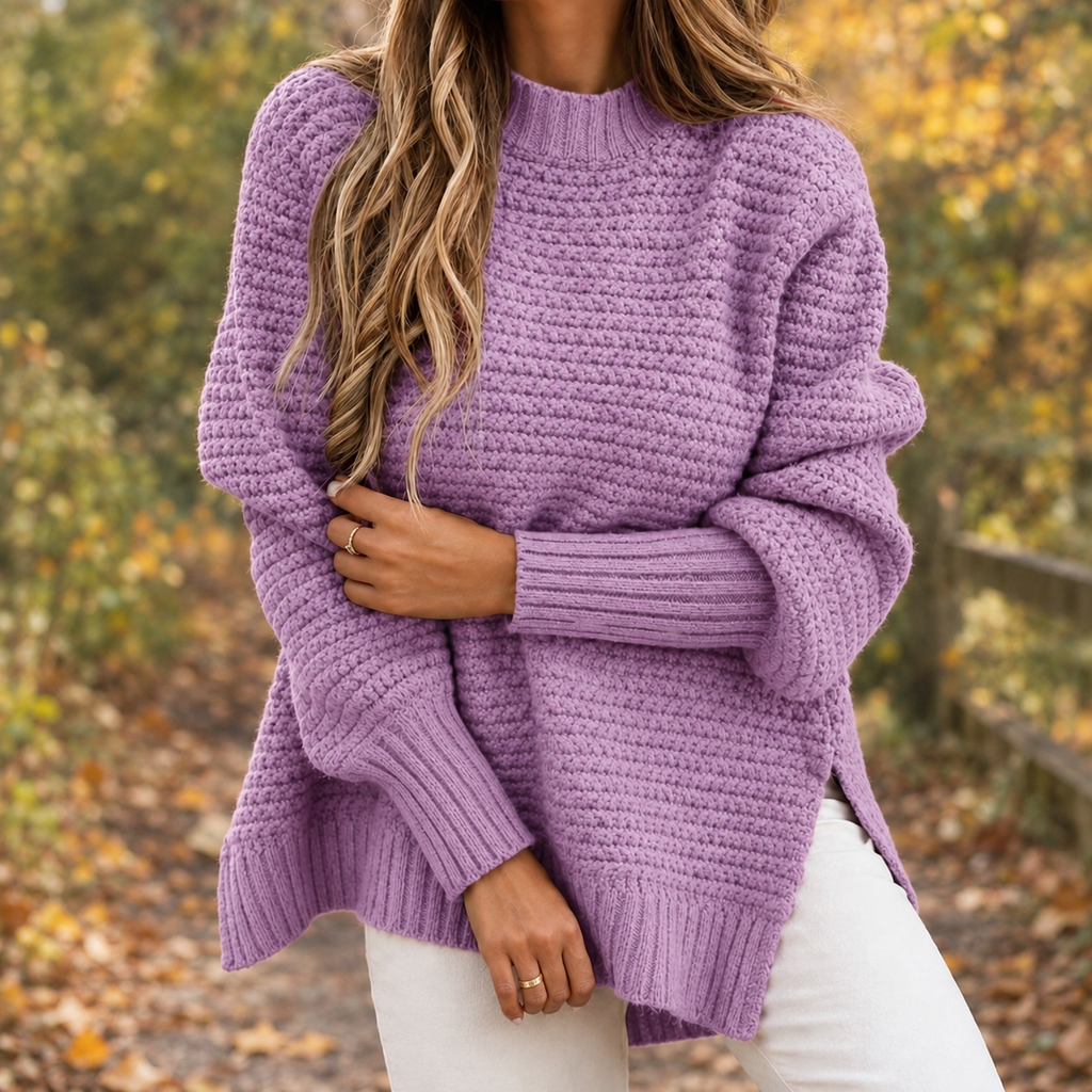 Pullover Damen mit strukturiertem Schnitt und lässiger Passform - J&B - 5 - Jasminaboutique.com