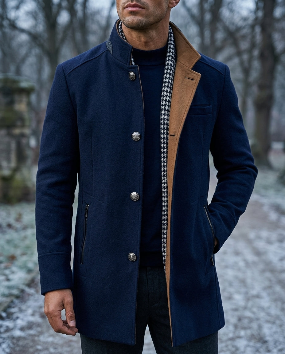 Herren Wintermantel mit klassischem Schnitt und warmem Innenfutter - J&B - 3 - Jasminaboutique.com