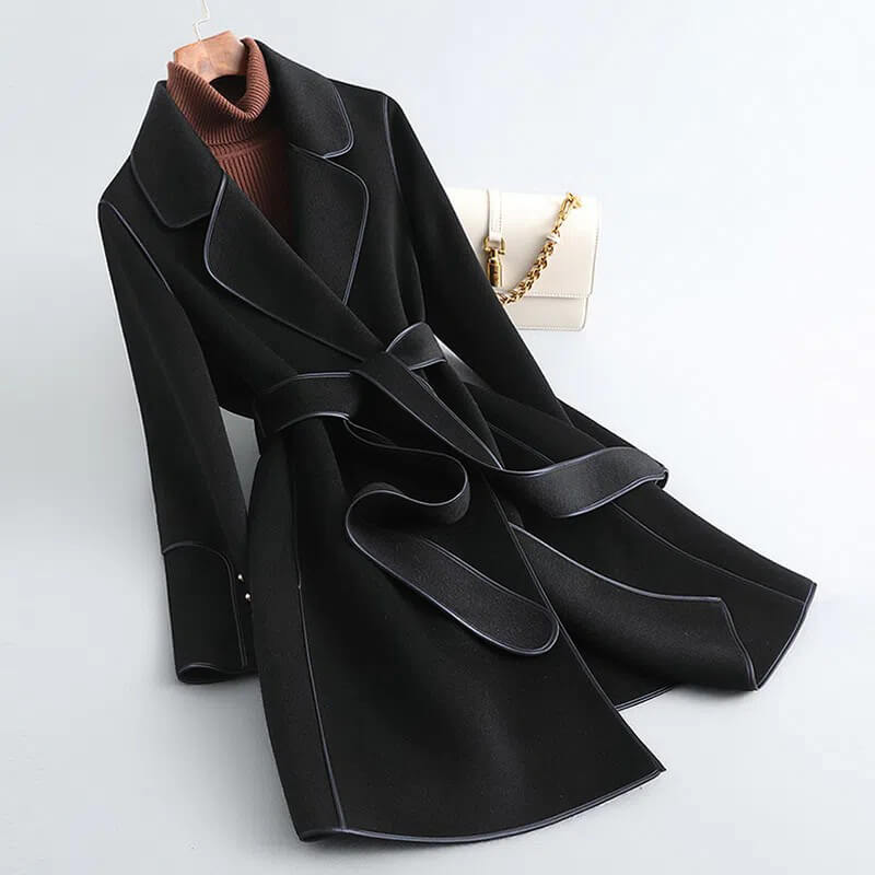 Trench Coat Damen mit Gürtel und elegantem Schnitt - J&B - 5 - Jasminaboutique.com