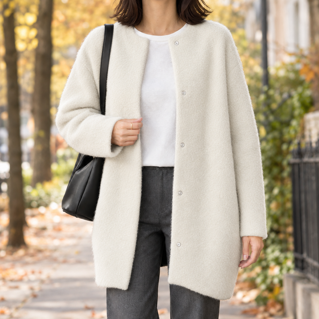 Cardigan Damen mit lässiger Passform und Knopfleiste - 3 - Jasminaboutique.com