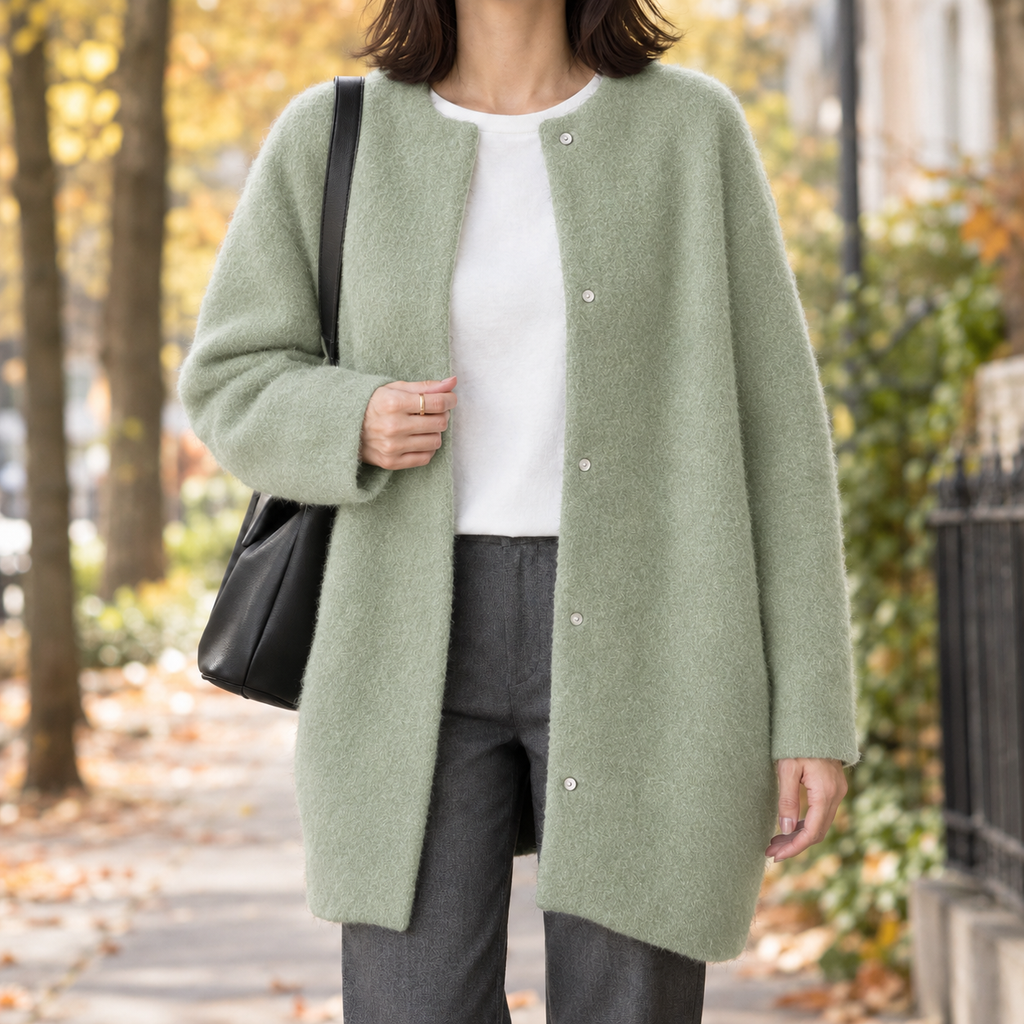 Cardigan Damen mit lässiger Passform und Knopfleiste - 6 - Jasminaboutique.com