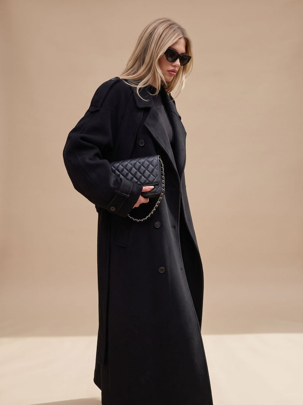 Damen Trench Coat mit Gürtel und lässigem Schnitt - 2 - Jasminaboutique.com