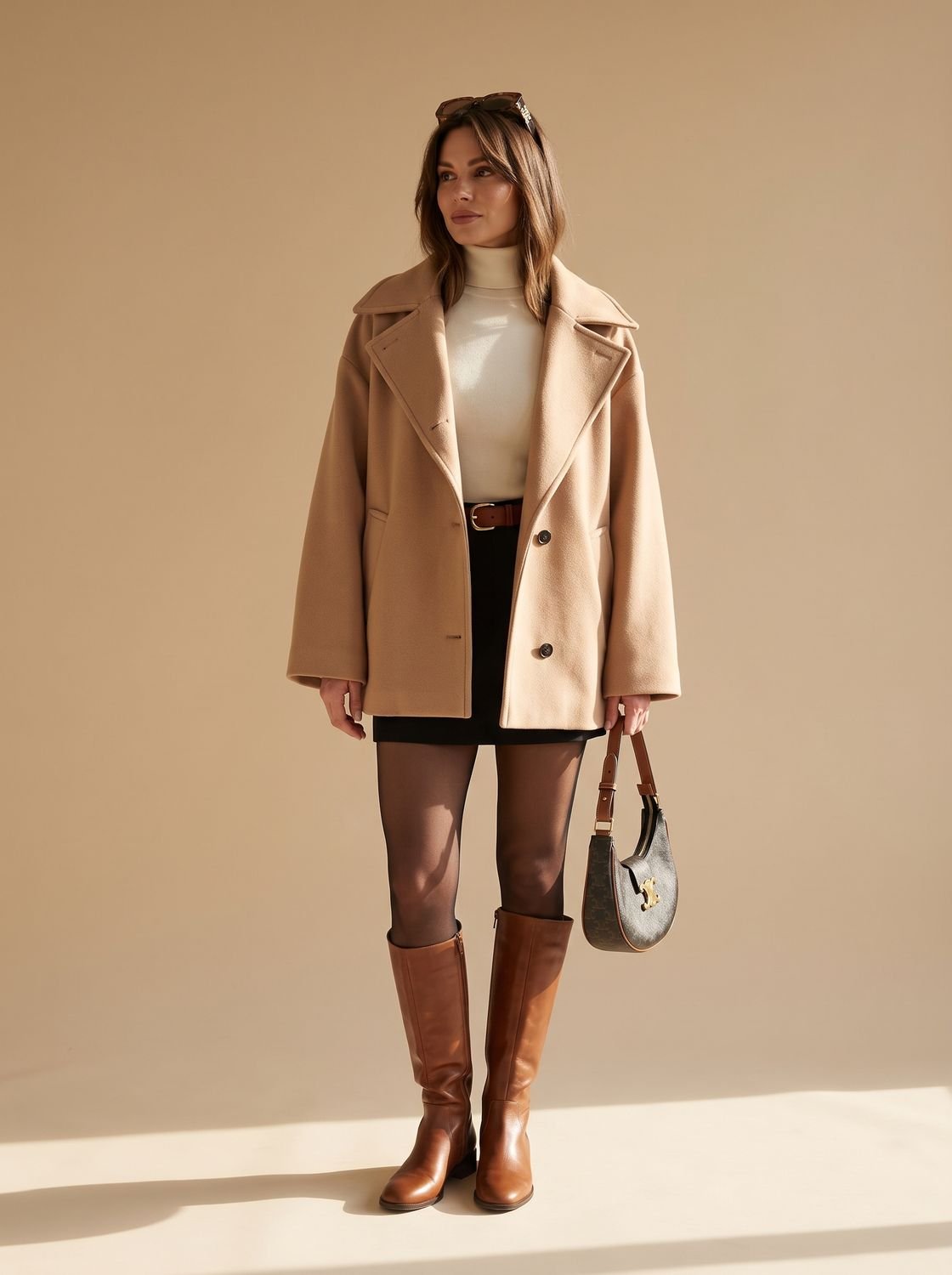 Damen Mantel mit oversized Schnitt und eleganter Knopfleiste - 1 - Jasminaboutique.com