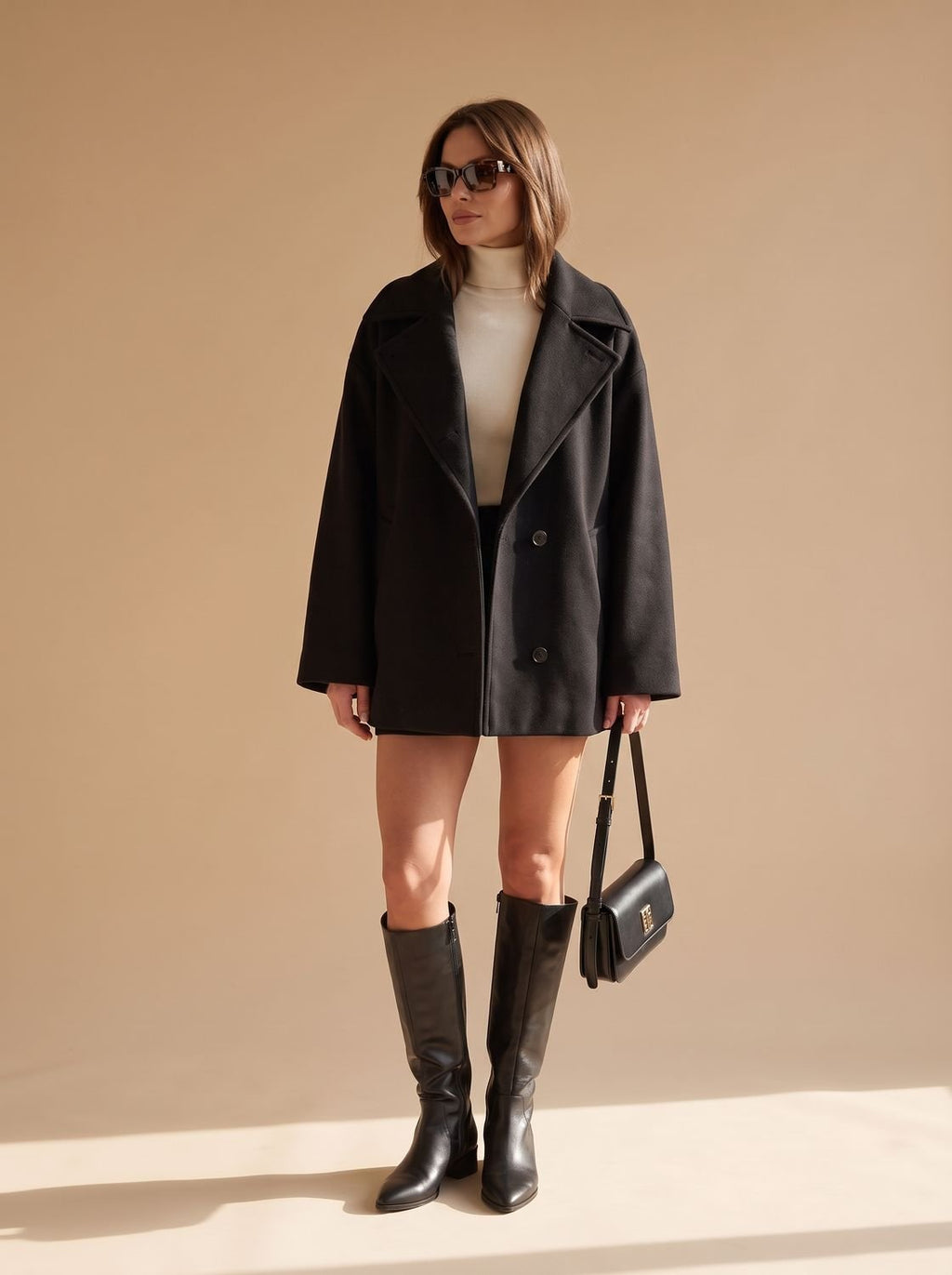 Damen Mantel mit oversized Schnitt und eleganter Knopfleiste - 2 - Jasminaboutique.com