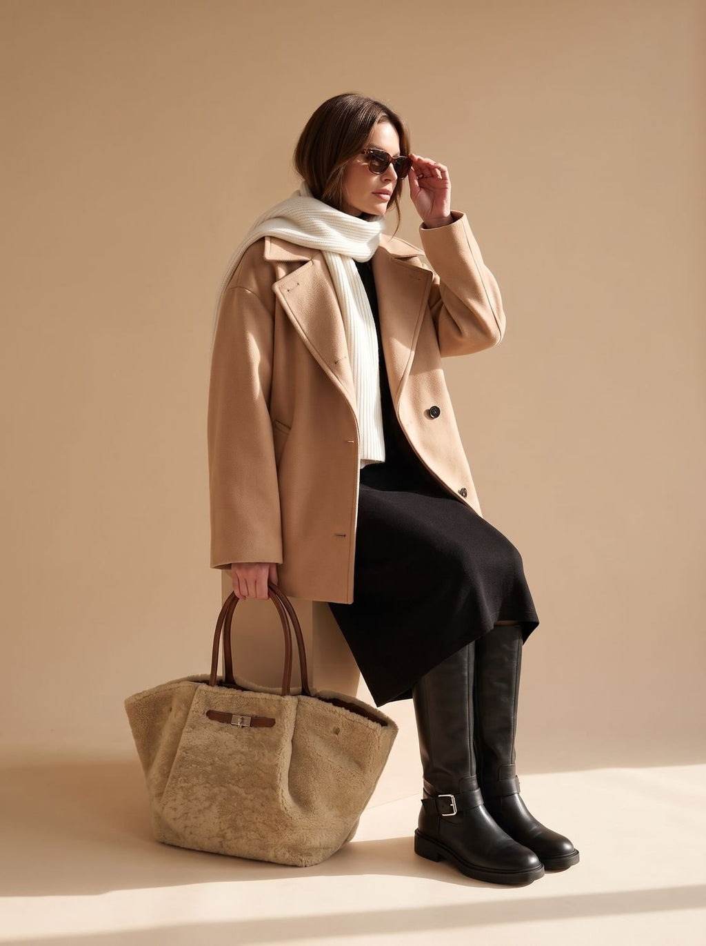 Damen Mantel mit oversized Schnitt und eleganter Knopfleiste - 13 - Jasminaboutique.com