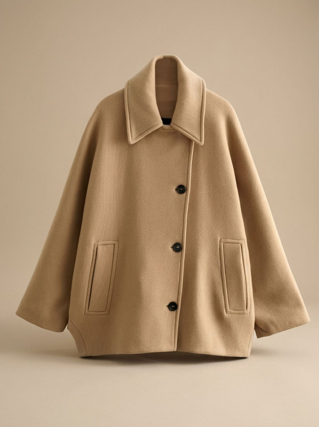 Damen Mantel mit oversized Schnitt und eleganter Knopfleiste - 17 - Jasminaboutique.com