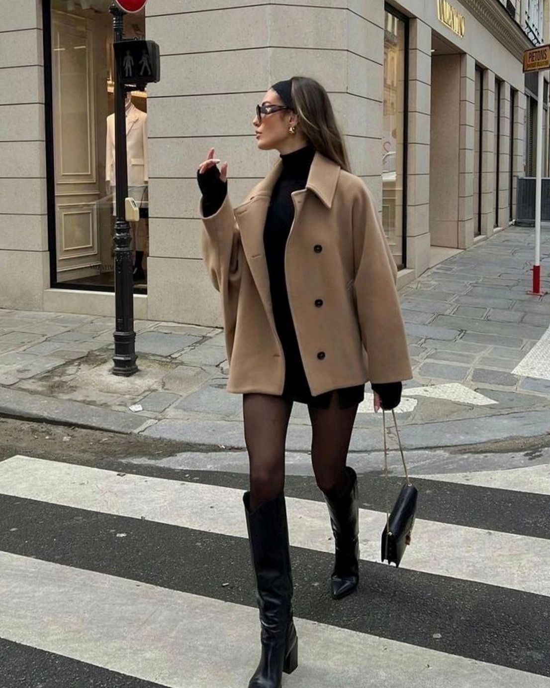 Damen Oversized Mantel mit Knopfverschluss und lässiger Silhouette - 1 - Jasminaboutique.com