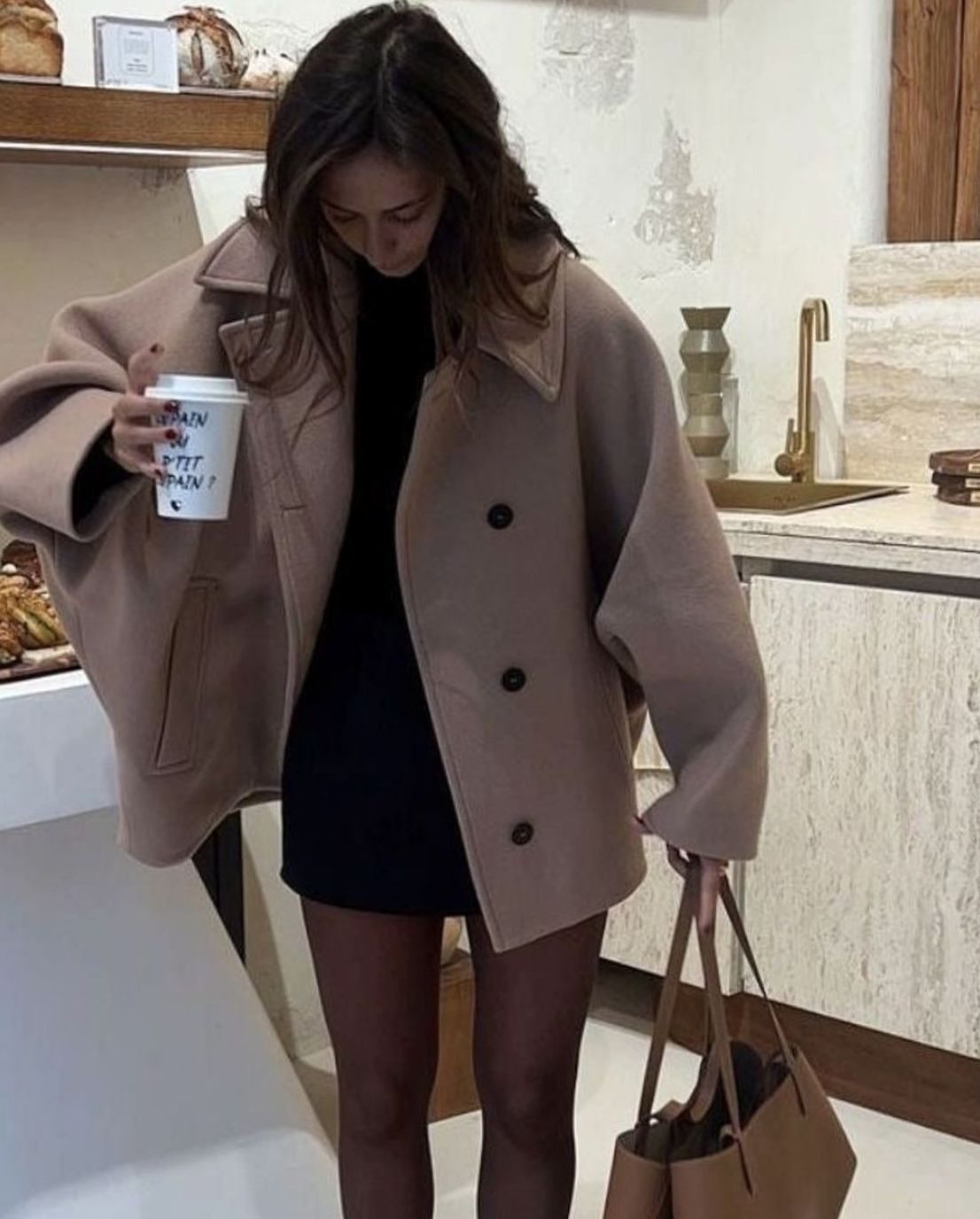 Damen Oversized Mantel mit Knopfverschluss und lässiger Silhouette - 9 - Jasminaboutique.com