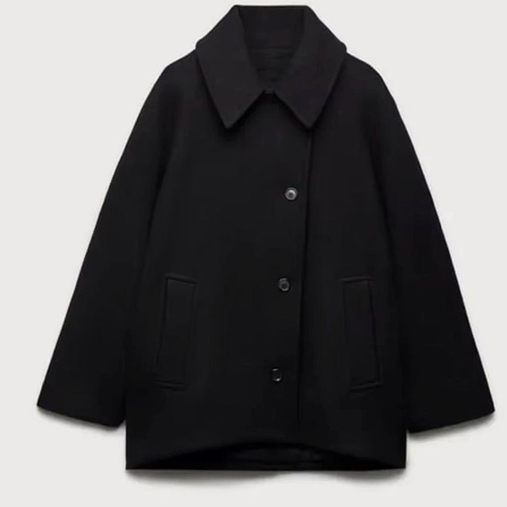 Damen Oversized Mantel mit Knopfverschluss und lässiger Silhouette - 15 - Jasminaboutique.com