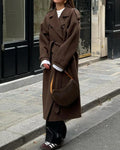 Damen Trenchcoat mit langer Silhouette und eleganten Details - 3 - Jasminaboutique.com