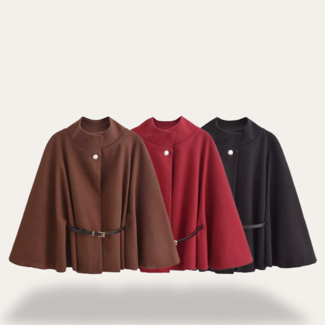 Damen Mantel mit eleganter Kapuze und Gürtel - 3 - Jasminaboutique.com